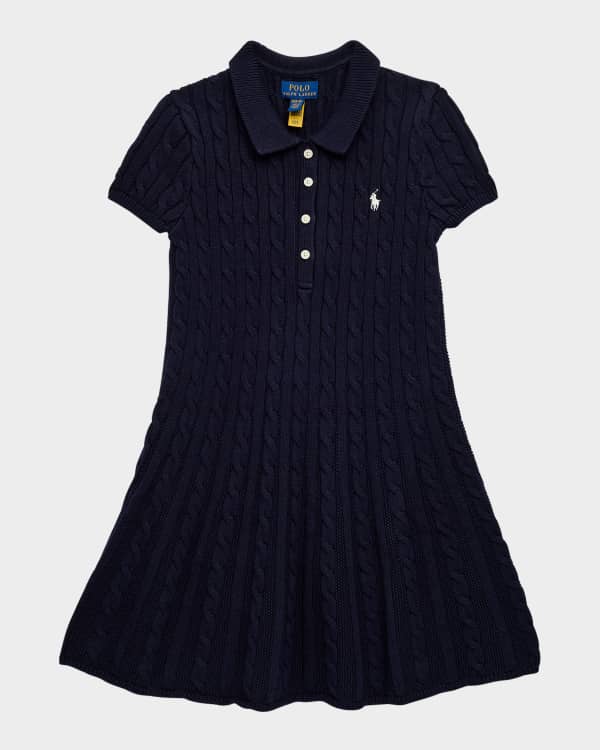 Florence Eiseman Girl's Velvet-Trim Crepe Knit Dress, Size 7-14 | Neiman  Marcus
