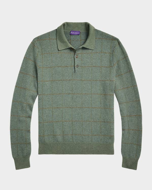 Ralph Lauren Purple Label Men's Glen Plaid Cashmere-Silk Ralph Lauren Purple Label Men's Glen Plaid Cashmere-Silk