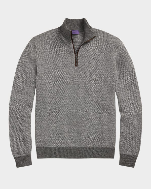 Ralph Lauren Purple Label Cashmere Cable-Knit Crewneck Sweater