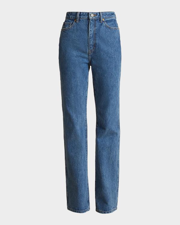 Burberry Dalia Check Pocket Straight-Leg Denim Pants | Neiman Marcus
