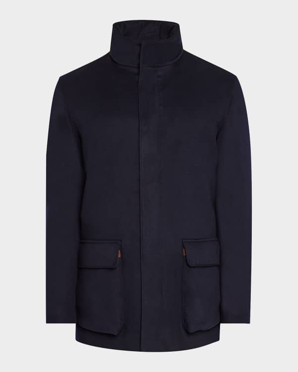 Burberry Men's Hargrave Zip-Front Jacket | Neiman Marcus