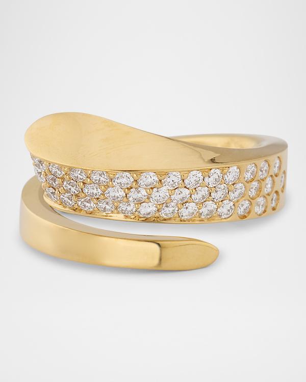 SHAY 18K Yellow Gold Pave Diamond Orbit Ring | Neiman Marcus