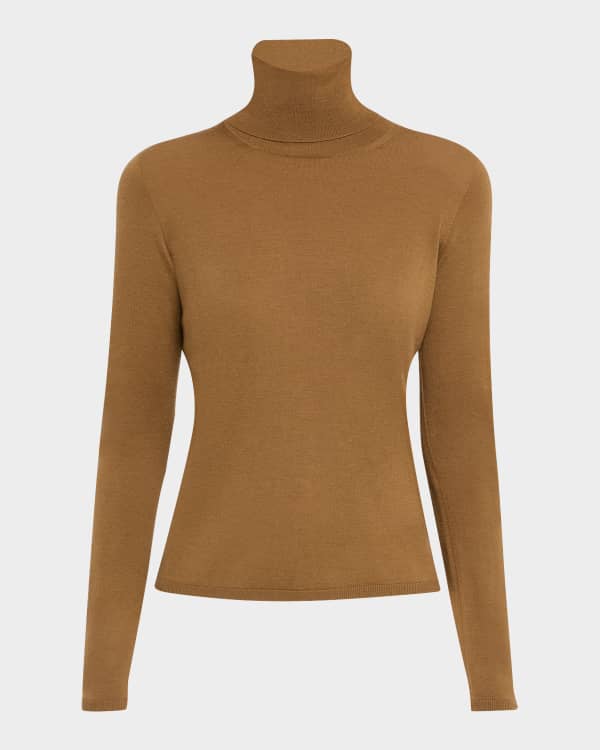 Cashmere Mid-Sleeve Turtleneck Sweater