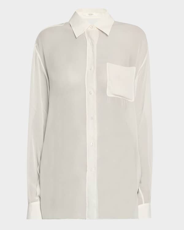 Simone Rocha Sheer Fitted Ballet Mesh Crystal Flowers Top