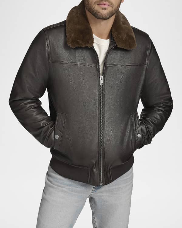 Dsquared2 Men's Vintage Leather Jacket | Neiman Marcus