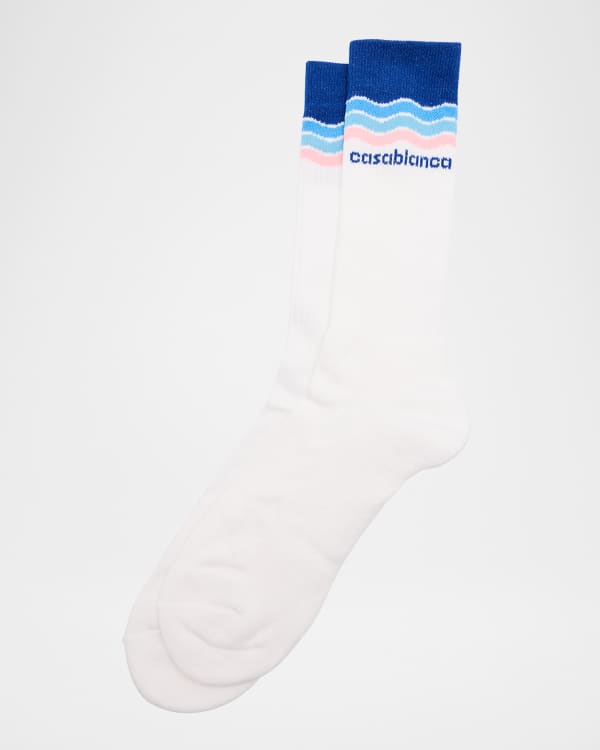 【関税込み】Casablanca ホワイト Casa Sport ソックス White Casa Sport Socks by Casablanca on Sale