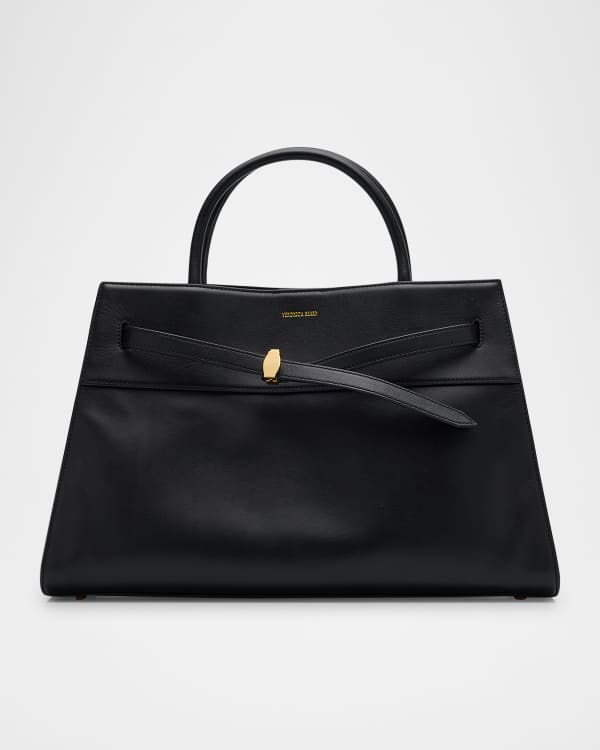 Longchamp Le Pliage Cuir Medium Handbag with Shoulder Strap Neiman Marcus