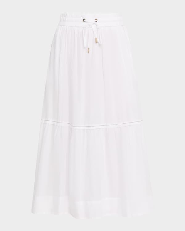 GET TO THE POINT WOVEN MIDI SKIRT