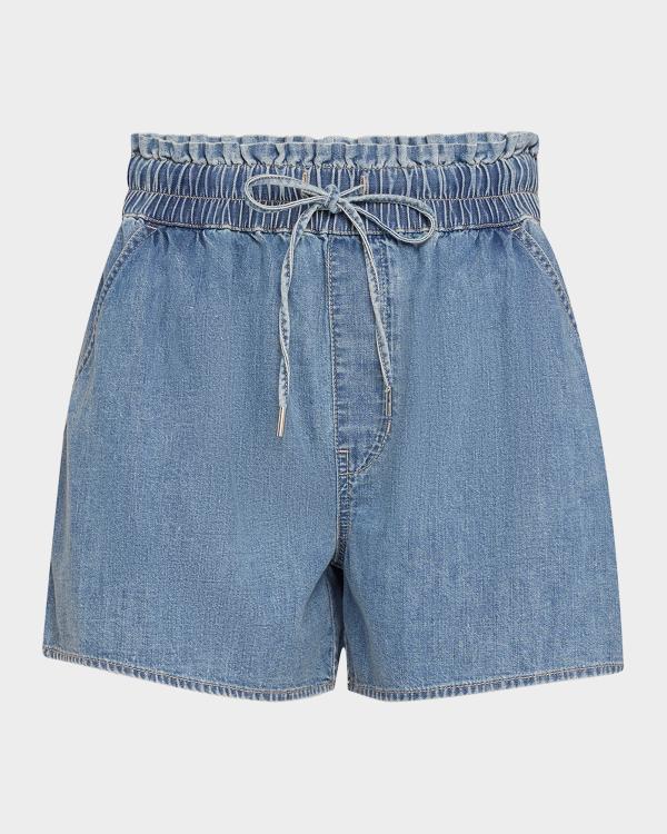 Cinq à Sept Ceil Crochet Denim Shorts | Neiman Marcus