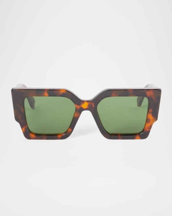 Off-White Virgil Arrows-Logo Square Sunglasses | Neiman Marcus