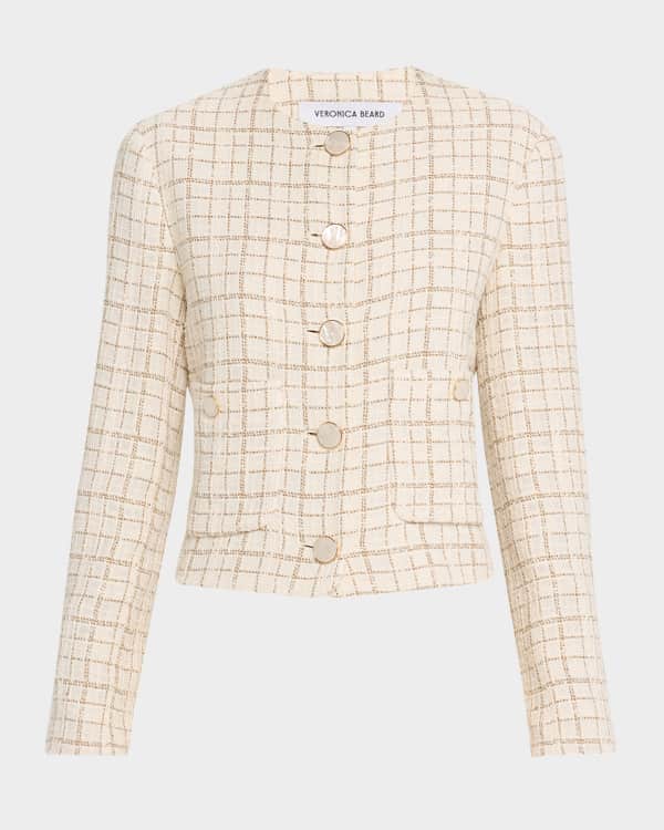 FRINGE TWEED JACKET(36 WHITE): BORDERS at BALCONY: WOMENS