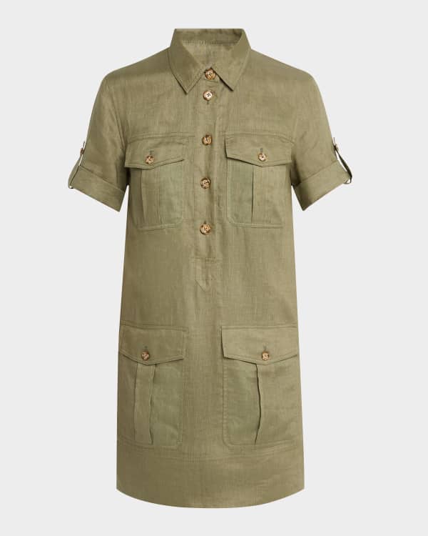 【Veronica Beard】 Trisha tieredコットンミニドレス Trisha tiered cotton minidress in green - Veronica Beard