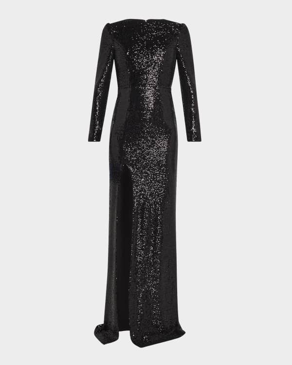 Parker black leandra sequin gown store