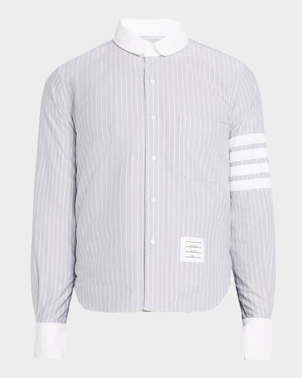 Thom Browne Men's Classic Sport Shirt w/ Stripes | Neiman Marcus