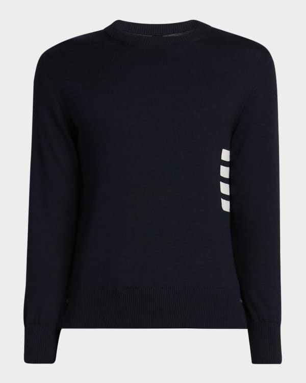 Men's Crewneck Logo Intarsia Sweater