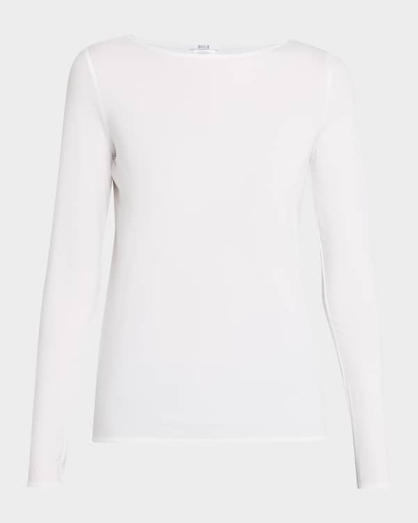 Theory Modern Silk Georgette Neck-Tie Shirt | Neiman Marcus