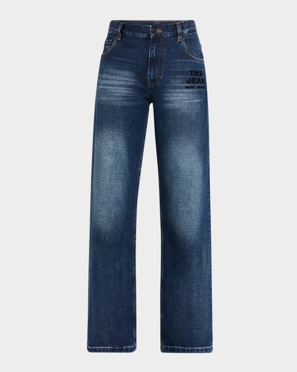 RE/DONE 90s Low Slung High Rise Distressed Straight Leg