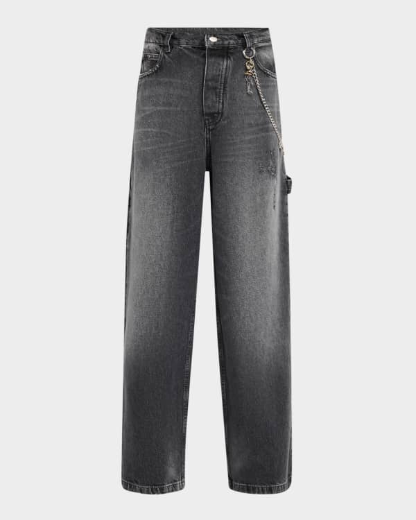 Marc Jacobs Glam Crystal Oversized Jeans | Neiman Marcus