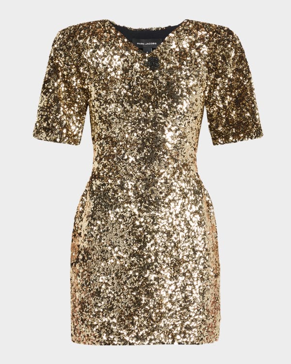 Marc Jacobs Studded Sleeveless Mini Dress | Neiman Marcus