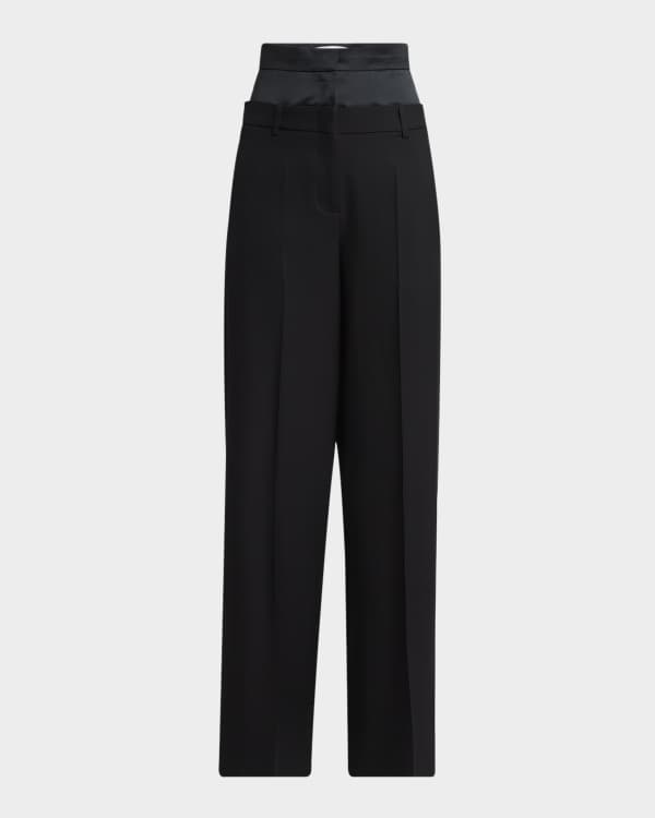 TOM FORD Barathea Silk-Wool Flared Tuxedo Pants | Neiman Marcus