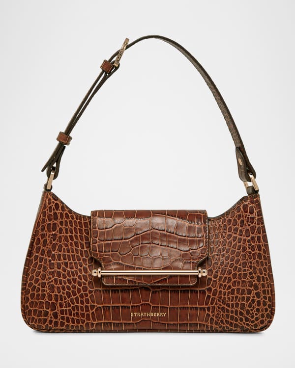 Longchamp Le Pliage Cuir Medium Shoulder Bag | Neiman Marcus