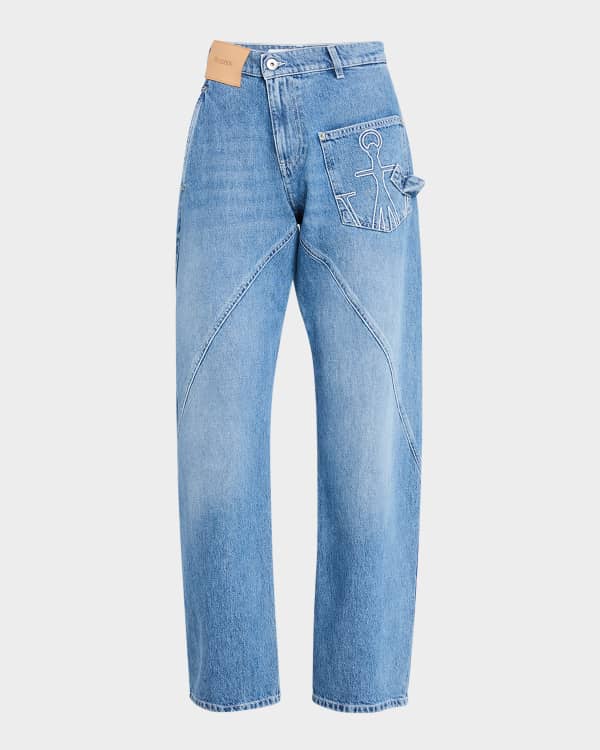 Maison Margiela Slash-Sides Wide-Leg Denim Pants | Neiman Marcus