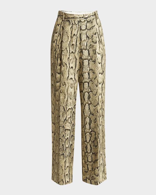 毎日が輝く【Dries Van Noten】Leopard-print wide-leg pants Dries Van Noten Leopard-print Velvet Wide-leg Pants | ModeSens