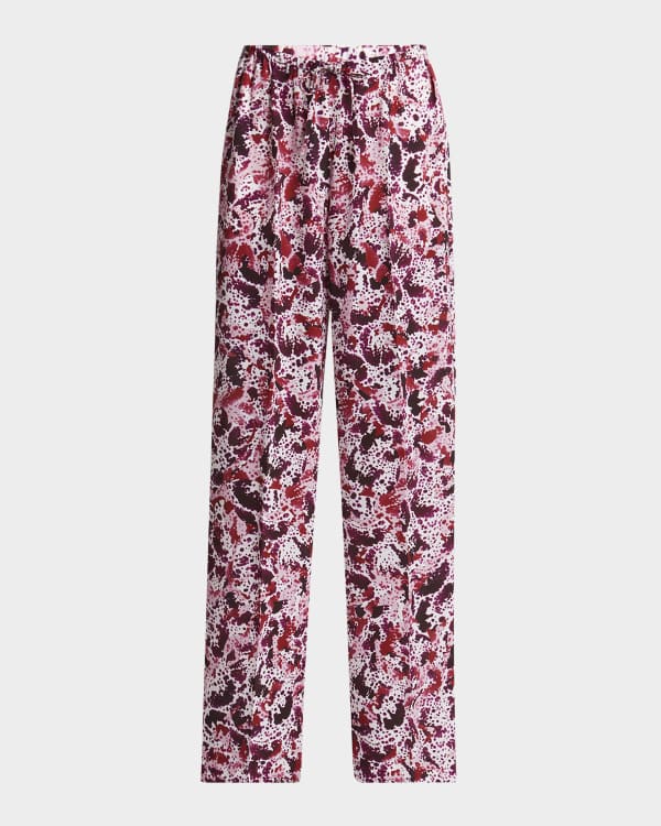 Dries Van Noten Leopard Wide-Leg Pants | Neiman Marcus