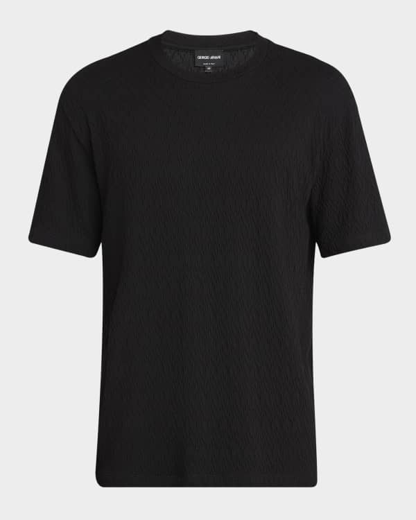 Emporio Armani Men's Geometric Crewneck T-Shirt | Neiman Marcus