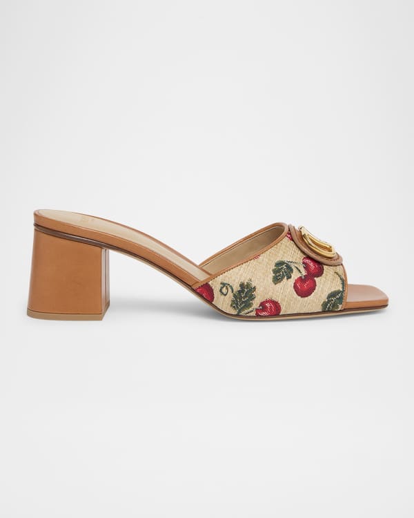 Valentino Garavani Roman Stud Flat Slide Sandals | Neiman Marcus