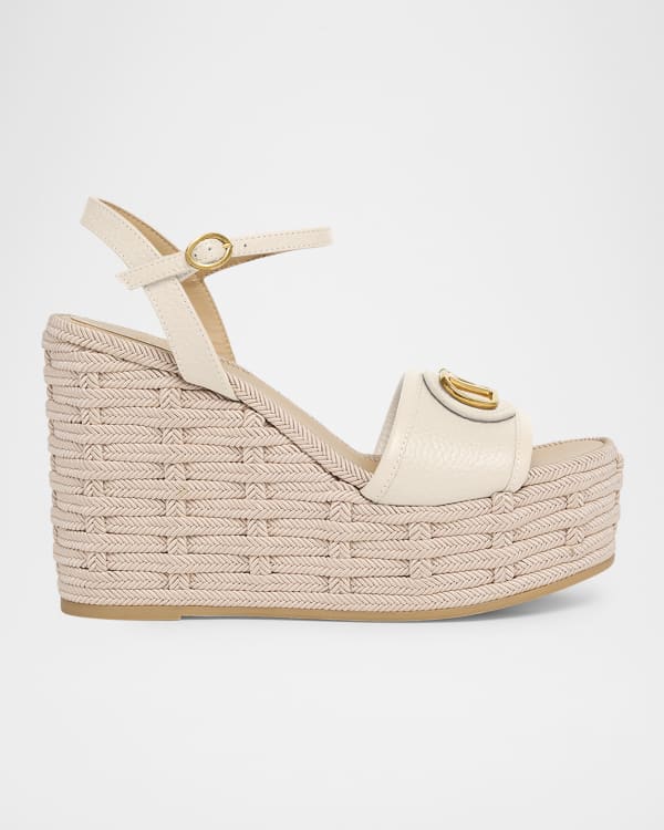 Rockstud Rope Wedge Espadrille Sandals