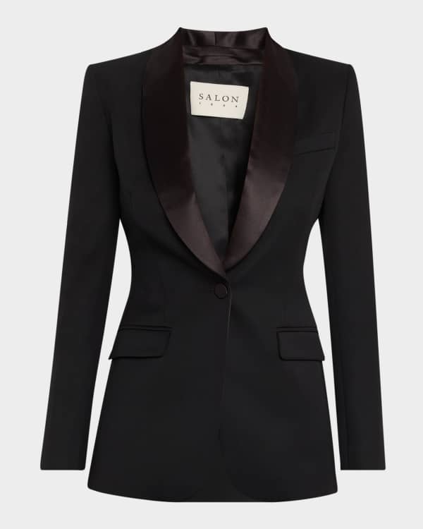 【関税＆送料込み】Balmain Fitted Waist Blazer 2 Buttons Cl 2-button cinched-waist jacket black - Women | BALMAIN