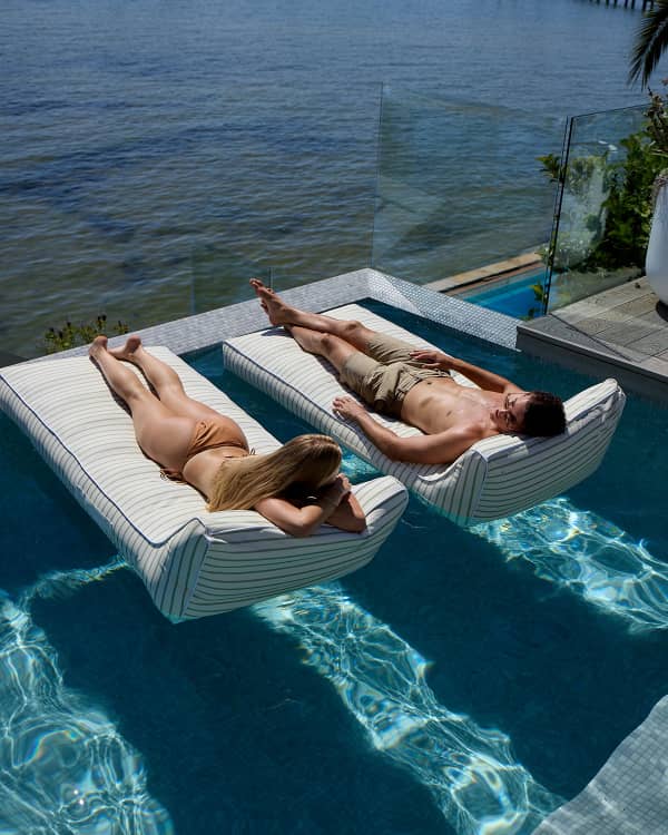 SUNNYLiFE Summer Spritz Luxe Lie-On Pool Float | Neiman Marcus