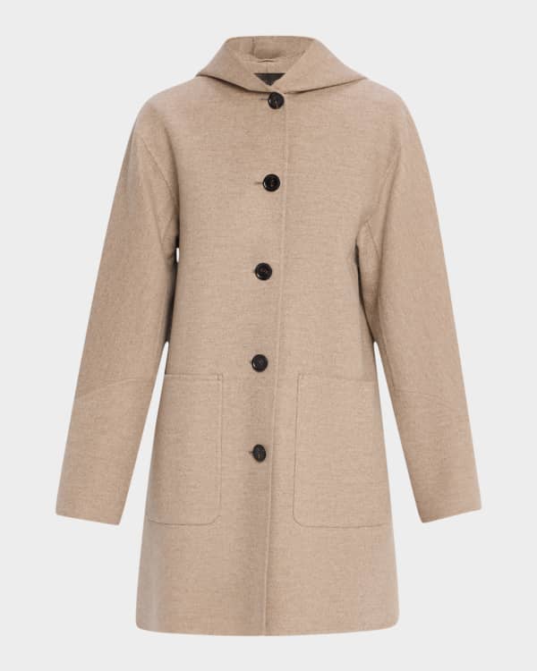 Max Mara Gitano 3/4-Sleeve Oversized Wool Coat | Neiman Marcus