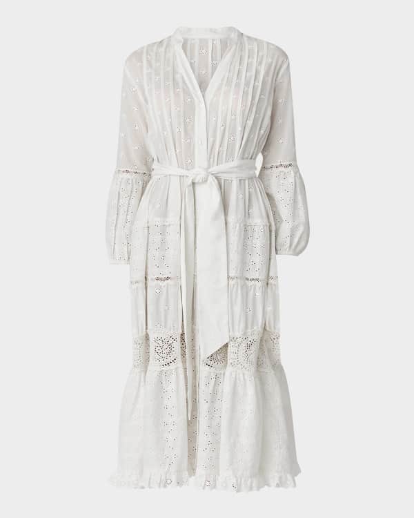 Tory Burch Sleeveless Embroidered Eyelet Dress Neiman Marcus