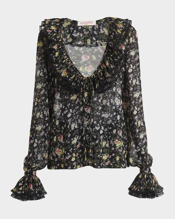 Valentino Garavani Lace Button-Down Shirt | Neiman Marcus