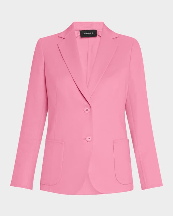 Etro Pink Paisley Jacquard Single-Breasted Jacket | Neiman