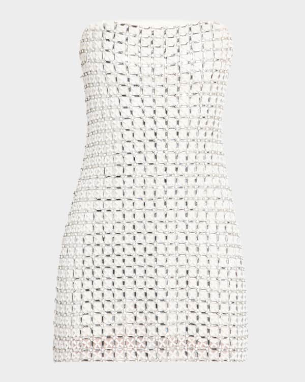White Halter Beading Crystal Mini Dress White Halter Beading Crystal Mini Dress