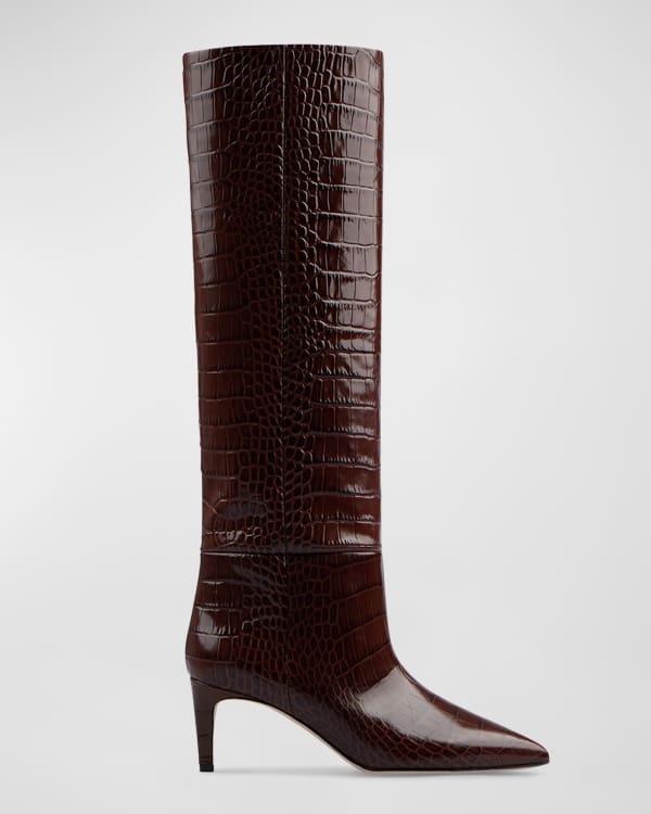 Paris Texas Holly Crystal Tall Stiletto Boots | Neiman Marcus