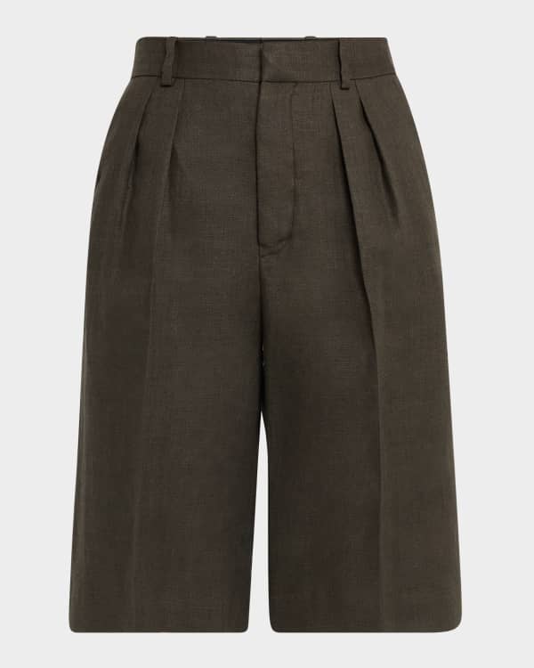 パンツ WOOL BERMUDA SHORTS Jil Sander High-Rise Knit Bermuda Shorts | Neiman Marcus