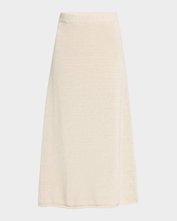 Polo Ralph Lauren Battenberg Lace Linen Midi Skirt | Neiman