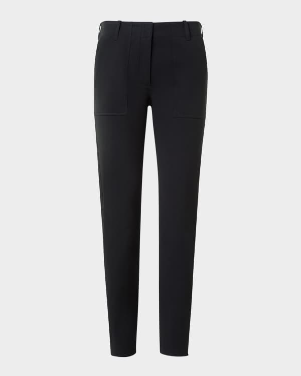 Khaite Trenton Pleated Straight-Leg Pull-On Pants | Neiman