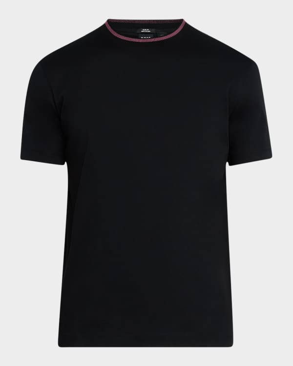 Emporio Armani Men's Geometric Crewneck T-Shirt | Neiman Marcus
