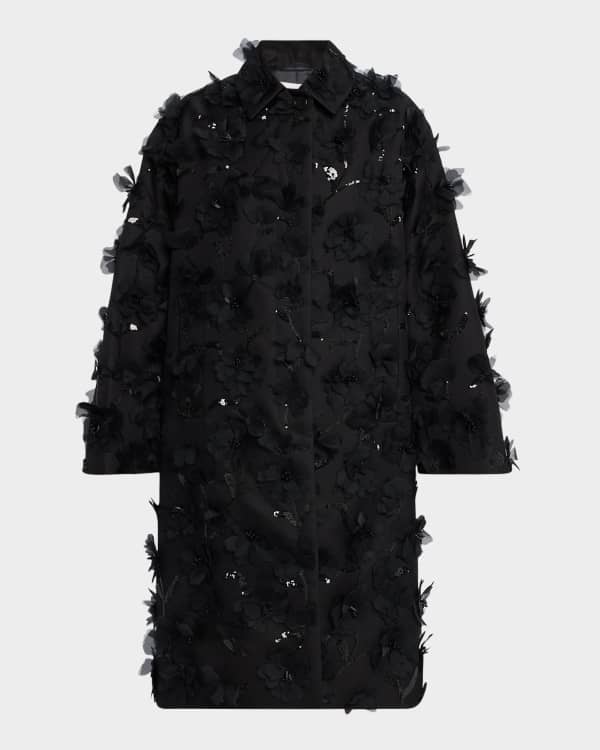 THE ROW August Single-Breasted Wool-Silk Coat | Neiman Marcus