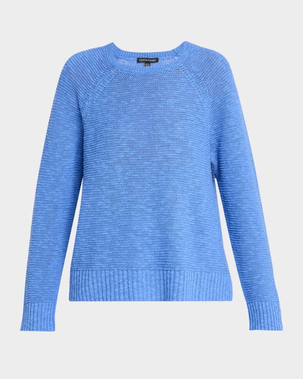 Eileen Fisher  Raglan Sleeve Sweater レディース Sweaters Seasalt Eileen Fisher Women's Raglan Sleeve Pullover, Sea Salt at
