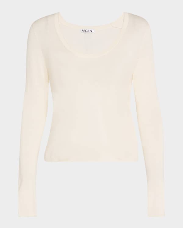 Pucci Abstract-Print Long-Sleeve Mesh T-Shirt | Neiman Marcus