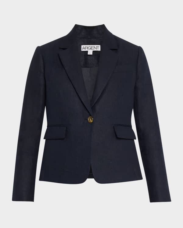 Reiss Brittany Textured Single-Button Blazer | Neiman Marcus