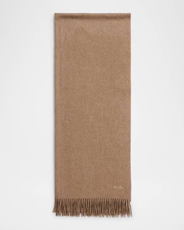 Max Mara Monogram Cashmere-Wool Scarf | Neiman Marcus