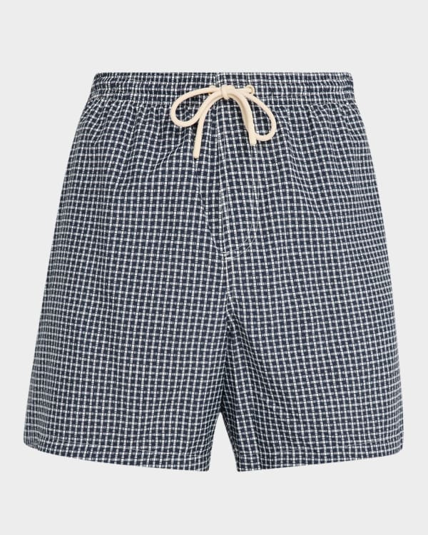 Burberry Men's Guildes Check Swim Trunks | Neiman Marcus