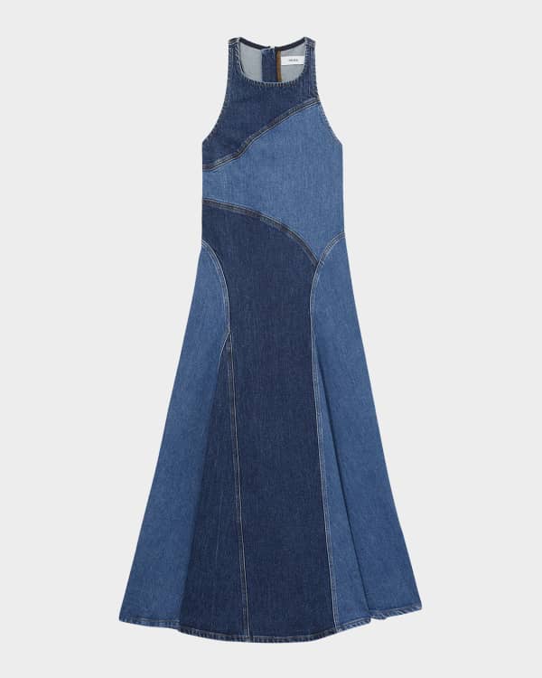 STAUD Wells Floral-Embroidered Midi Dress | Neiman Marcus